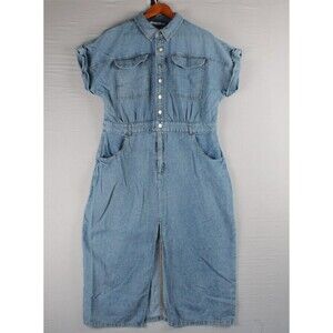 Given Kale Denim Dress Size XL Summer Fall Casual Wear Belt Loops